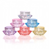 Empty Plastic Concentrate Containers Diamond shapePlastic Face cream Jars
