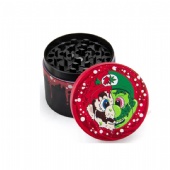 Herb Grinder 4 Piece Grinder 2.5 Inches Mario Herb Grinder Spice Grinder Zinc Alloy Grinder for Herbs with Pollen Catcher