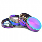 Rainbow Herb Grinders 4 Parts Zinc Alloy Pollen Grinder Colorful Metal Grinder