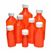 16 Oz Amber Oval Bottles /w Oral Adapters