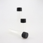 Child resistant pre roll glass tube