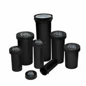 Opaque Black Push and Turn Vials
