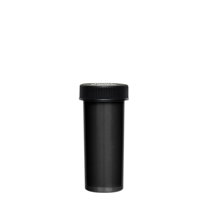 Opaque Black Push and Turn Vials