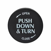 Opaque Black Push and Turn Vials